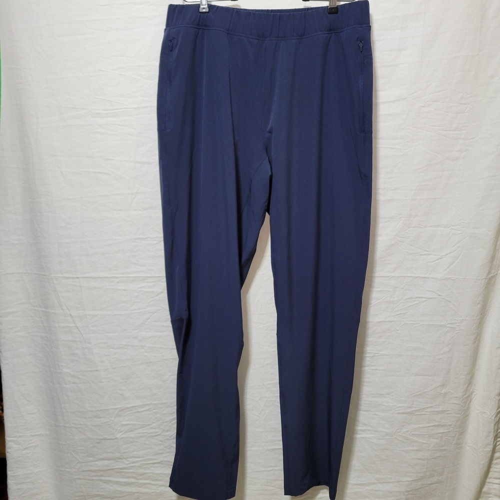 Alo Yoga Repetition Pants Mens Sz Large Blue Elastic Waist Drawstring Lounge